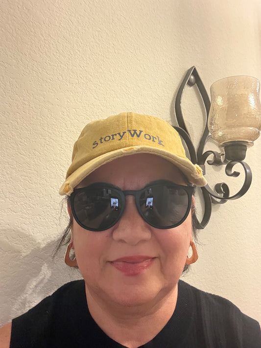 StoryWork Or Held by Jesus Mustard Hat
